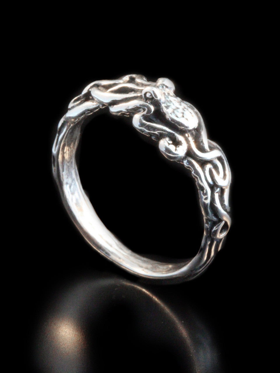 Tentacle Twist Ring in Sterling Silver