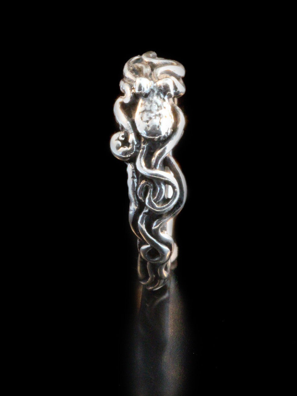 Tentacle Twist Ring in Sterling Silver