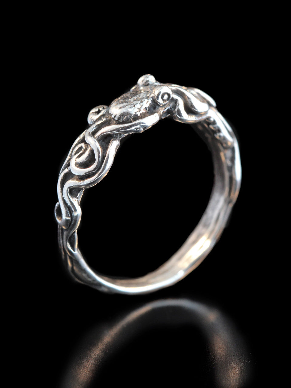 Tentacle Twist Ring in Sterling Silver