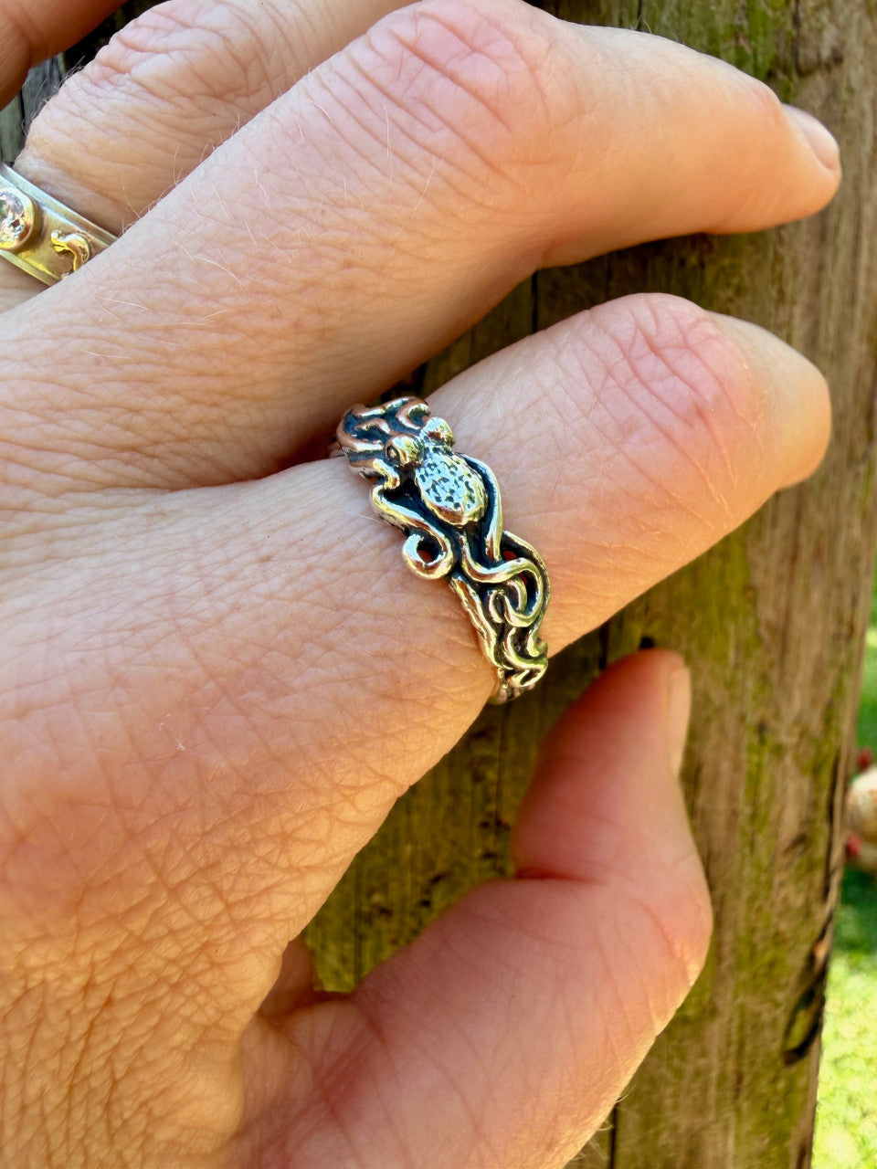 Tentacle Twist Ring in Sterling Silver